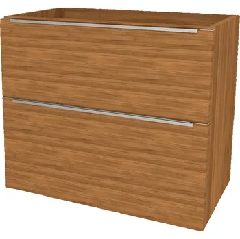 Koupelnový nábytek Mereo Mailo, koupelnová skříňka 81 cm, chrom madlo, Multidecor, Ořech Dijon přírodní