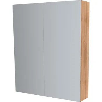 Zrcadlo Mereo Koupelnová skříňka zrcadlová 60 cm, galerka, 2 x dvířka, Multidecor, Dub Riviera mountain