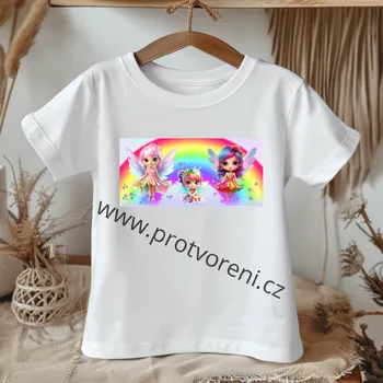 Chlapecké oblečení Trička s potiskem Tričko s potiskem, dětské, DUHA VÍLY, 1 ks zvolte VELIKOST trička ZDE:: 11/12 let Beagle