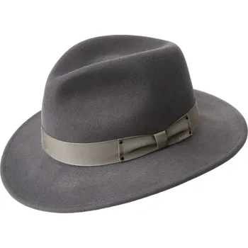 Klobouk Bailey Cestovní šedý nemačkavý vlněný klobouk - Curtis LiteFelt® Velikost: 63 cm (XXL)