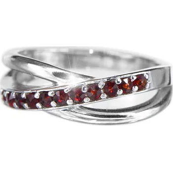 Prsten Český granát prsten stříbrný 120931 Velikost: 54