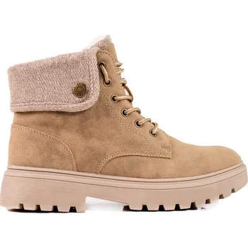 Dámská treková obuv Béžové dámské traperky zateplené kožešinou GD-TL42DK.BE Velikost: 38