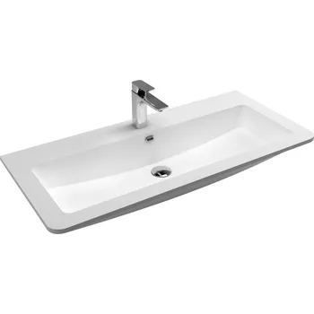 Umyvadlo Mereo Nábytkové umyvadlo, 101x46,5x16 cm, litý mramor, bílé