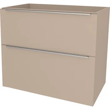 Koupelnový nábytek Mereo Mailo, koupelnová skříňka 81 cm, chrom madlo, Multidecor, Šedý kámen