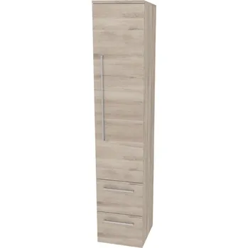 Koupelnový nábytek Mereo Bino koupelnová skříňka vysoká 163 cm, pravá, Multidecor, Dub Kronberg světlý