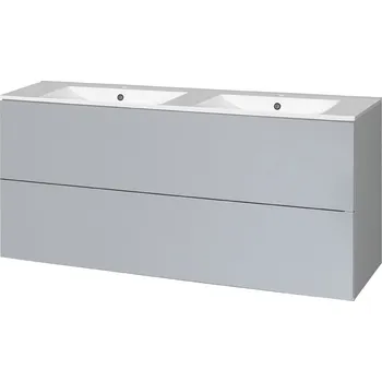 Koupelnový nábytek Mereo Aira koupelnová skříňka s keramickým umyvadlem 121 cm, šedá