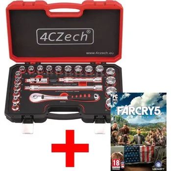 Gola sada NÁSTROJE CZ 1/2" 23dílná sada nářadí 8-32mm + ráčna 72 zubů + Far Cry 5 Hra pro PC - SET-4CZ-126-23-E1