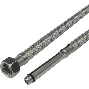 Klum Připojovací hadice 8x12, FxM10, 3/8" x M10 x 55mm, 60 cm, nerez opletení