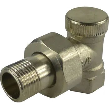 Hlavice pro radiátor Klum Šroubení radiátorové uzavíratelné, rohové, 3/8"