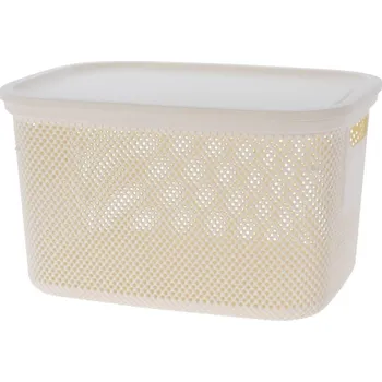 EXCELLENT HOUSEWARE Úložný koš s víkem 18 l béžová KO-027000210bezo