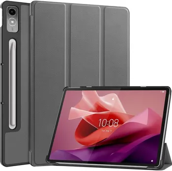 Pouzdro na tablet VSECHNONAMOBIL 64798 LEATHER PRO Zaklápací kryt pre Lenovo Tab P12 šedý