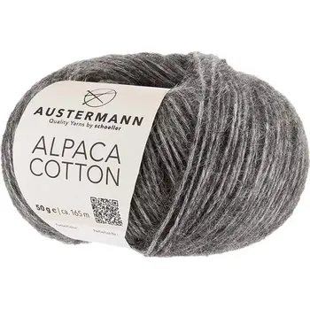 Příze Austermann Alpaca Cotton 4 Šedá (Přírodní příze Alpaca Cotton 4 Grau)
