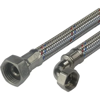 Klum Připojovací hadice 13x18, FxF, 3/4"x 3/4" s kolínkem, 400 cm, nerez opletení