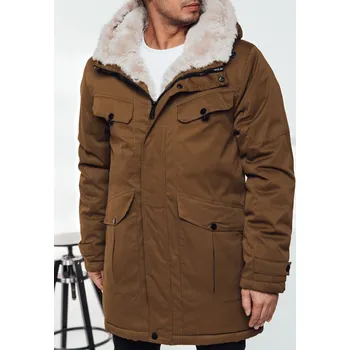 Pánská parka Pánská hnědá zimní parka s kapucí TX4970 Velikost: M/48