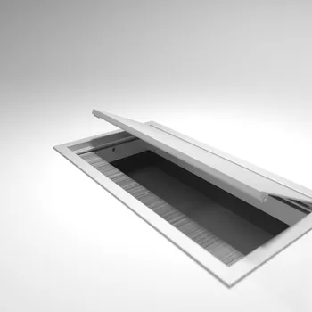 Organizér kabelů ASA 04002200007 Kabelová průchodka EXIT EDGE, 120x240x25mm, ostré rohy, eloxovaný hliník