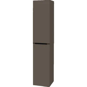 Koupelnový nábytek Mereo Mailo, koupelnová skříňka vysoká 170 cm, šedá láva, černé madlo