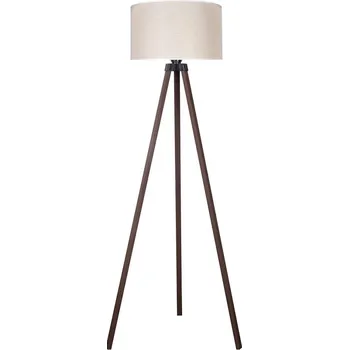 Lampička Duolla - Stojací lampa 1xE27/60W/230V pr. 44 cm krémová/hnědá