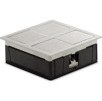 Organizér kabelů ASA 06015E00010 Vestavná zásuvková jednotka VERSAHIT DUAL 1x230V, 1x USB 5V (A+A), šampaň