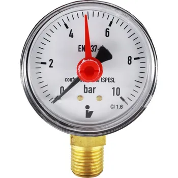 Vodovodní baterie Klum Tlakoměr 50 mm, 0 - 10bar, spodní vývod 1/4"