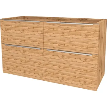 Mereo Mailo, koupelnová skříňka 121 cm, chrom madlo, Multidecor, Dub Wotan