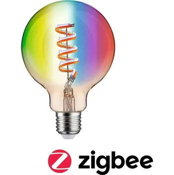 Osvětlení PAULMANN Filament 230V Smart Home Zigbee 3.0 LED Globe G95 E27 6,3W RGBW+ stmívatelné zlatá - PAULMANN P 29160