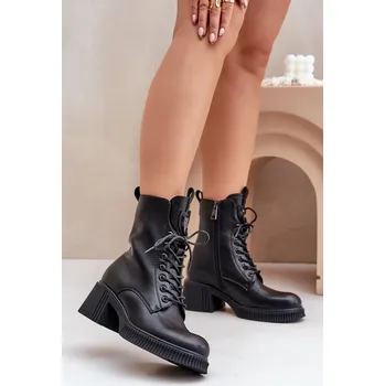 Dámské kozačky Zateplené dámské boty z přírodní kůže Vinceza 66671 Barva: Černá, Velikost: 38