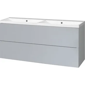 Mereo Aira koupelnová skříňka s umyvadlem z litého mramoru 121 cm, šedá