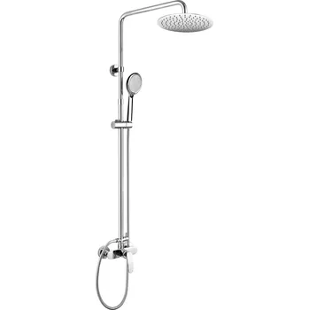 Sprchový set Mereo Eve sprchová baterie s talířovou kulatou slim sprchou, nerez