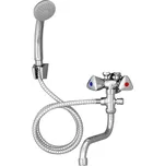 Mereo Baterie kombinovaná kohoutková se sprchou pro nízkotl. ohřívače, ramínko 15 cm, sprcha, hadice 1,5m