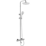 Mereo Termostatická vanová baterie talířovou kulatou sprchou, bílá