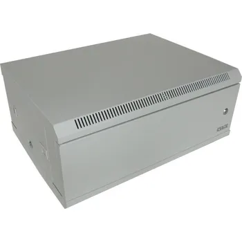 Rozvaděč XtendLan 19" nástěnný rozvaděč 4U 600x450, nosnost 60 kg, plné dveře, svařovaný, šedý WS-4U-64-FS-GREY P