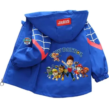 Dívčí bunda Jarní/podzimní bunda (větrovka) pro kluky - Tlapková patrola (nápis Paw Patrol) Barva: modrá, Velikost: 130/8 let