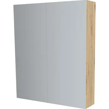 Zrcadlo Mereo Koupelnová skříňka zrcadlová 60 cm, galerka, 2 x dvířka, Multidecor, Dub San remo sand