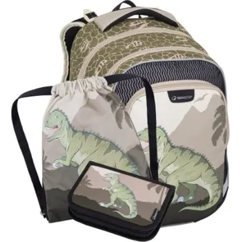 Školní batoh Bagmaster LUMI 24 C malý školní set pro prvňáčky – dinosaurus
