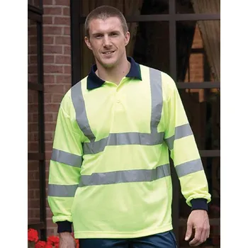 Pánské tričko Yoko Reflexní polo triko HVJ310 Hi-Vis Yellow 4XL