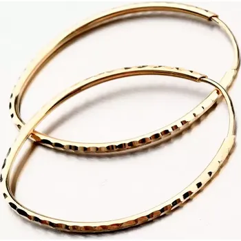 Náušnice Dámské náušnice žluté zlato 585 oválné 42-31694