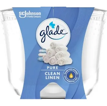 Svíčka Glade svíčka vonná Maxi Clean Linen, 204 g