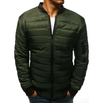 Pánský bomber Zelený prošívaný pánský bomber tx2211A Velikost: XL