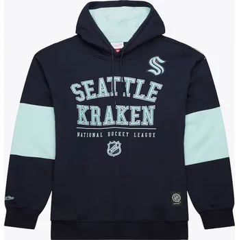 Pánská mikina Mitchell & Ness Pánská mikina Seattle Kraken NHL Retro Fleece Hoodie Current Logo Velikost: L