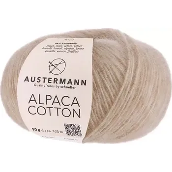 Příze Austermann Alpaca Cotton 1 Smetanová (Přírodní příze Alpaca Cotton 1 Creme)