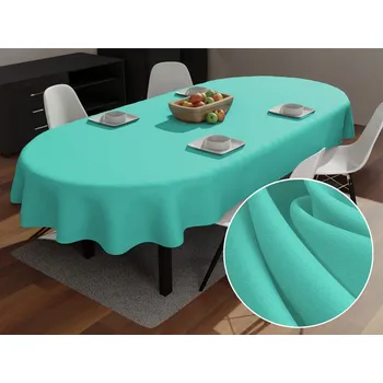 ubrus Dekorační oválný ubrus Rongo RG-093 Světle tyrkysový 50x100 cm