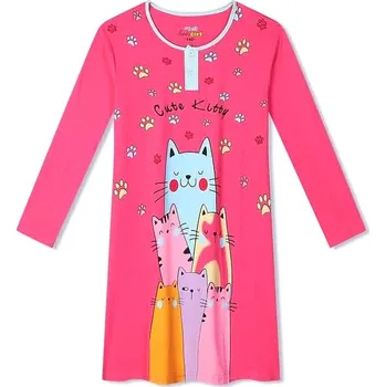 Dívčí pyžamo DÍVČÍ NOČNÍ KOŠILE MC5857 VELIKOSTI 116-146 Velikost: 128, Barva: Tmavě růžová