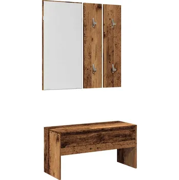 Nábytek do předsíně staré dřevo kompozitní dřevo Hnědá 857019