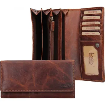 Dámská peněženka Lagen V-102/M hnědá