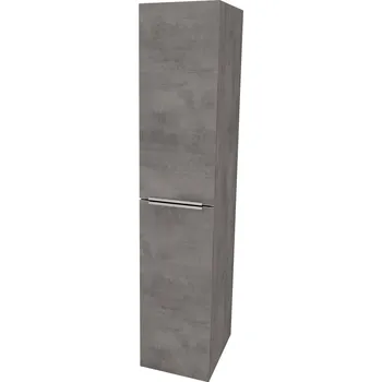 Koupelnový nábytek Mereo Mailo, koupelnová skříňka vysoká 170 cm, chrom madlo, Multidecor, Beton tmavě šedý