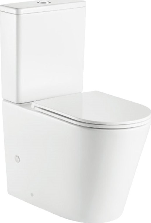 Mereo WC kombi, vyvýšené, vario odpad, kapotované, Smart Flush RIMLESS, keramické vč. sedátka