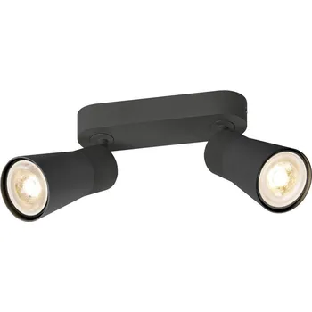 Svítidlo SLV - BIG WHITE PURI 2.0 Cone nástěnné a stropní svítidlo pro povrchovou montáž, dlouhé, 2 x max. 6 W GU10, černé - BIG WHITE (SLV) LA 1008365