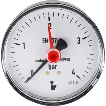 Vodovodní baterie Klum Tlakoměr 63 mm, 0 - 4bar, zadní vývod 1/4"