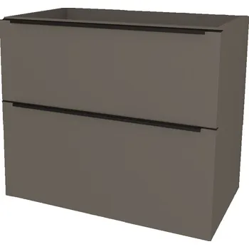 Koupelnový nábytek Mereo Mailo, koupelnová skříňka 101 cm, černé madlo, Multidecor, Lávová šedá