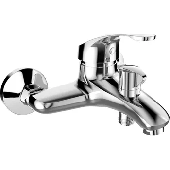 Vodovodní baterie Mereo Vanová nástěnná baterie, Sonáta 150 mm, s keramickým přepínačem, bez příslušenství, chrom